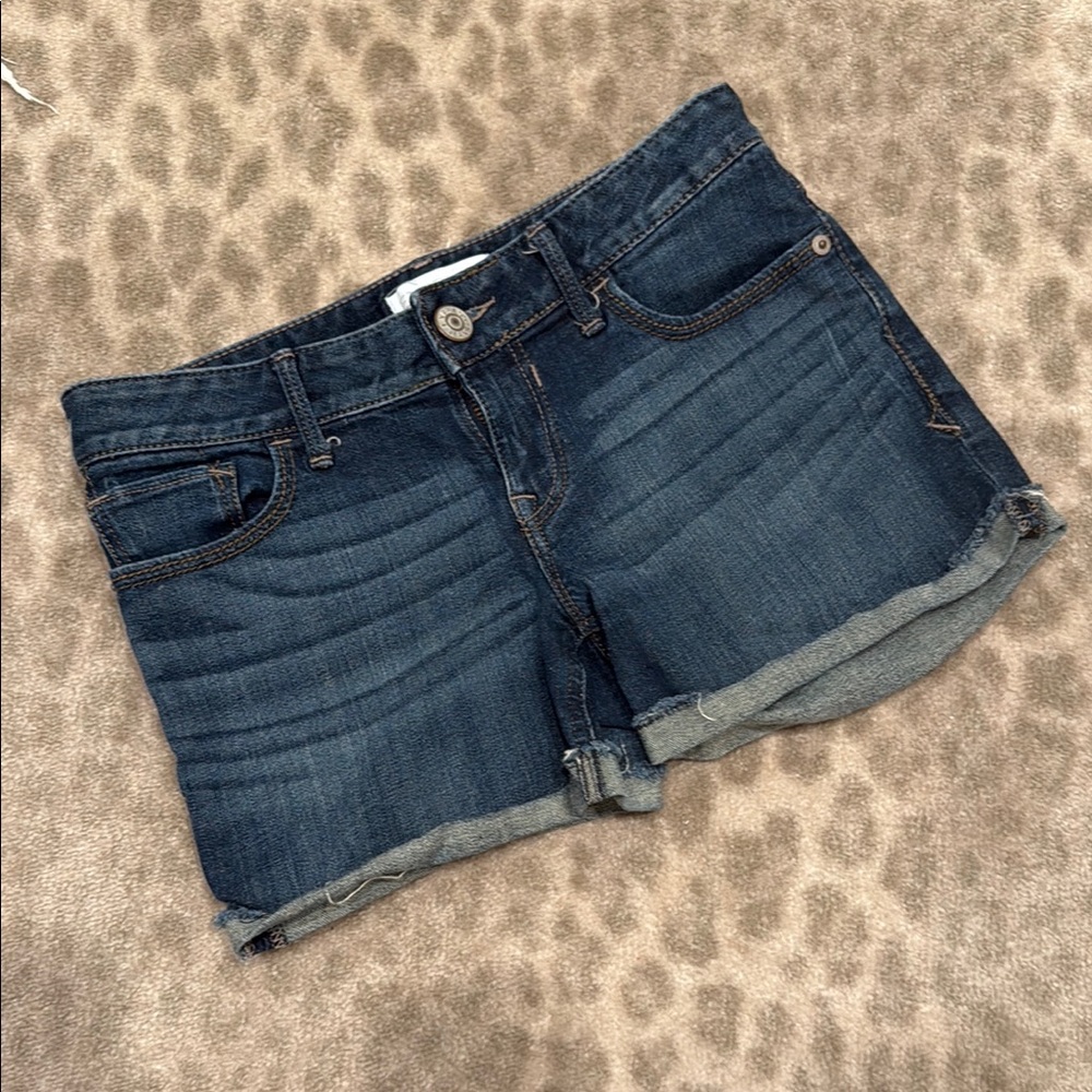 Express Blue Jean Shorts with Rolled Hems